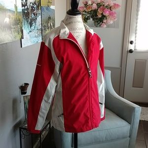 Sun Mountain golf jacket red and white size S